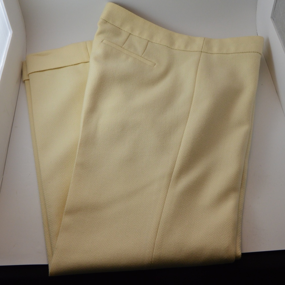 J. Crew City Fit Cream Wool Pants